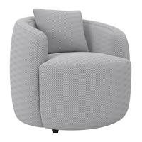 Sessel Pina - Hellgrau/Schwarz, MODERN, Textil (81/74/81cm)