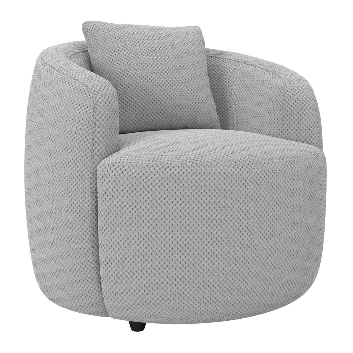 Sessel Pina - Hellgrau/Schwarz, MODERN, Textil (81/74/81cm)