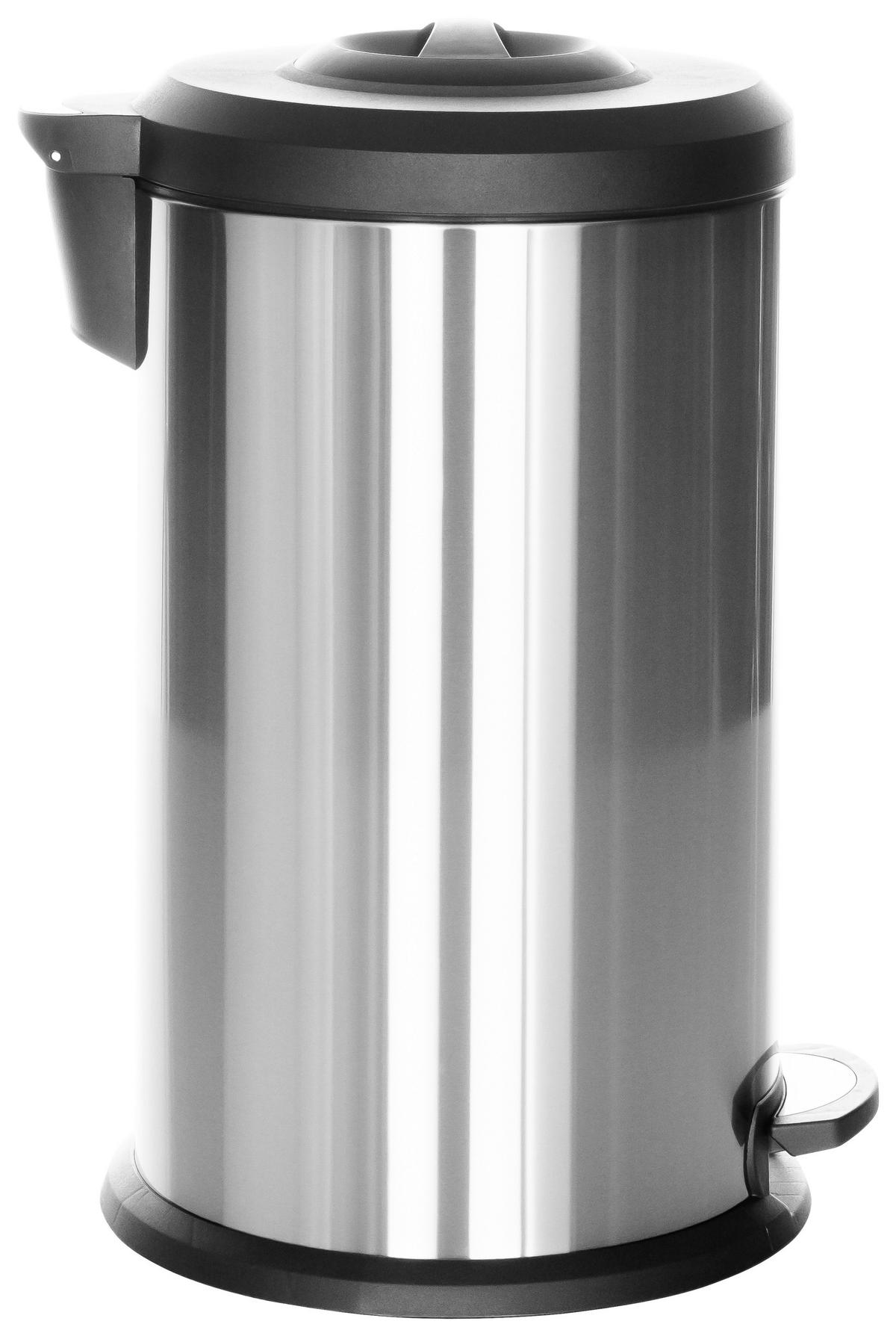 Abfallsammler Clean X - Silberfarben/Schwarz, Basics, Kunststoff/Metall (38/62-96/38cm) - MID.YOU