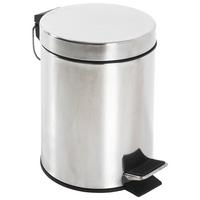 Kosmetikeimer Kosmo Edelstahl Glänzend 3 Liter D/H: 17/24 cm - Edelstahlfarben/Schwarz, KONVENTIONELL, Kunststoff/Metall (17/24cm)