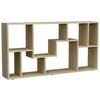 Regal Lanisa Honigeiche Dekor - Honigeiche/Silberfarben, Design, Holzwerkstoff (116/58/20cm) - MID.YOU