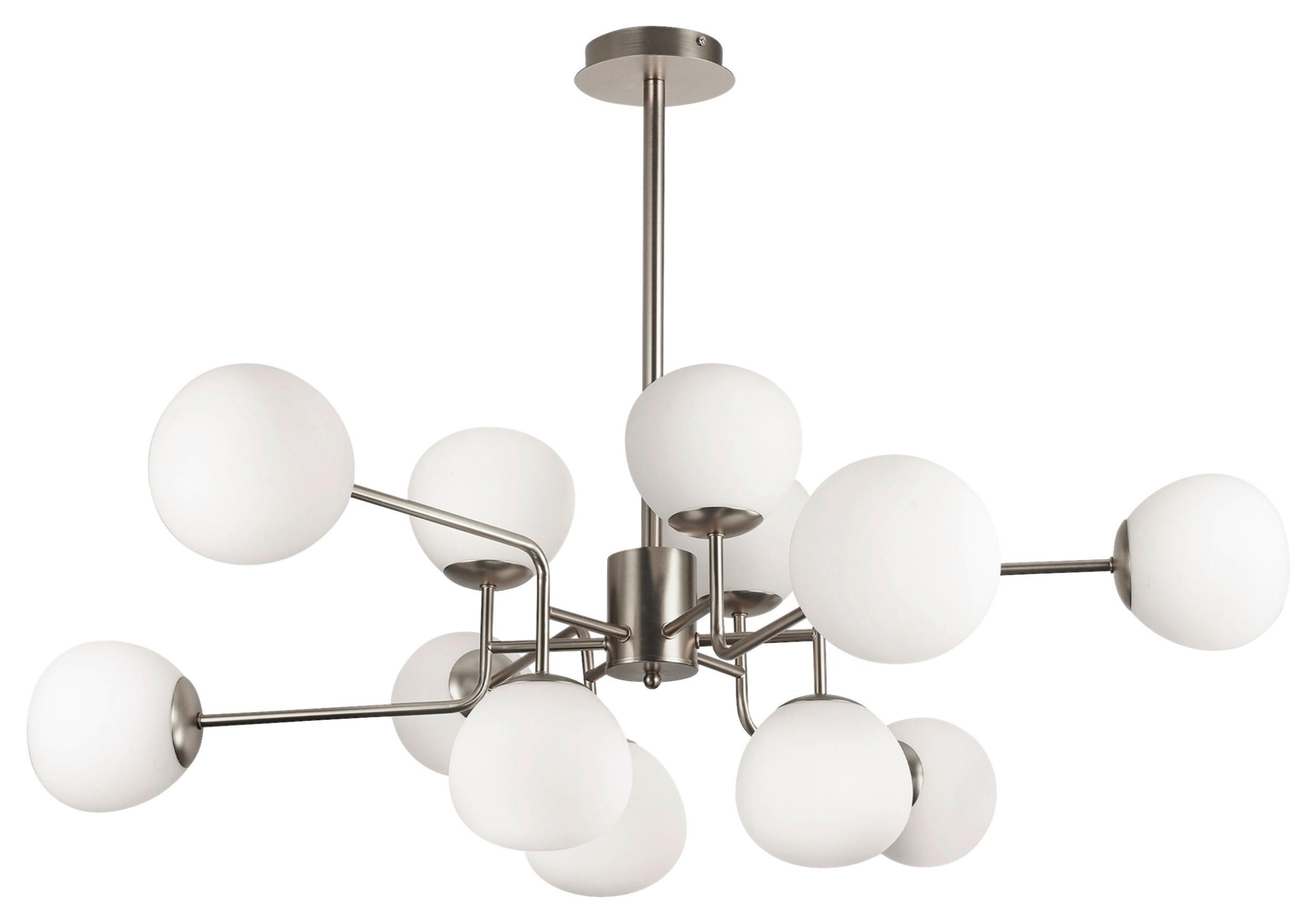 Kronleuchter Erich - Nickelfarben, Basics, Glas/Metall (110/42,7/50cm) - MAYTONI