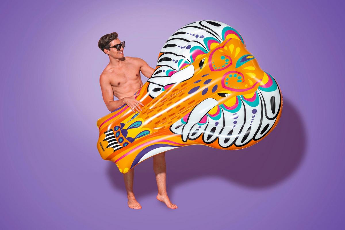 Luftmatratzen LxB: 176x142 cm Bis 90 Kg Belastbar - Schwarz/Orange, MODERN, Kunststoff (176/142/23cm) - Bestway