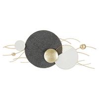 Wanddeko Boly Gold, Schwarz, Weiß B: 129,5cm - Goldfarben/Schwarz, Basics, Metall (129.5/53.3/8.3cm)