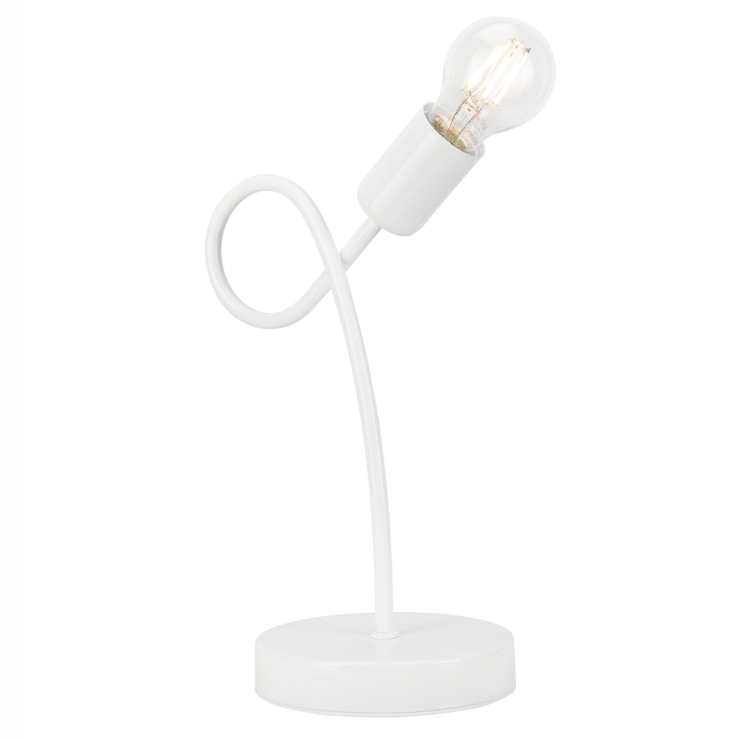 Schreibtischleuchte Camilla Weiß Hochglanz D: 32 cm - Weiß Hochglanz, KONVENTIONELL (32/19cm)