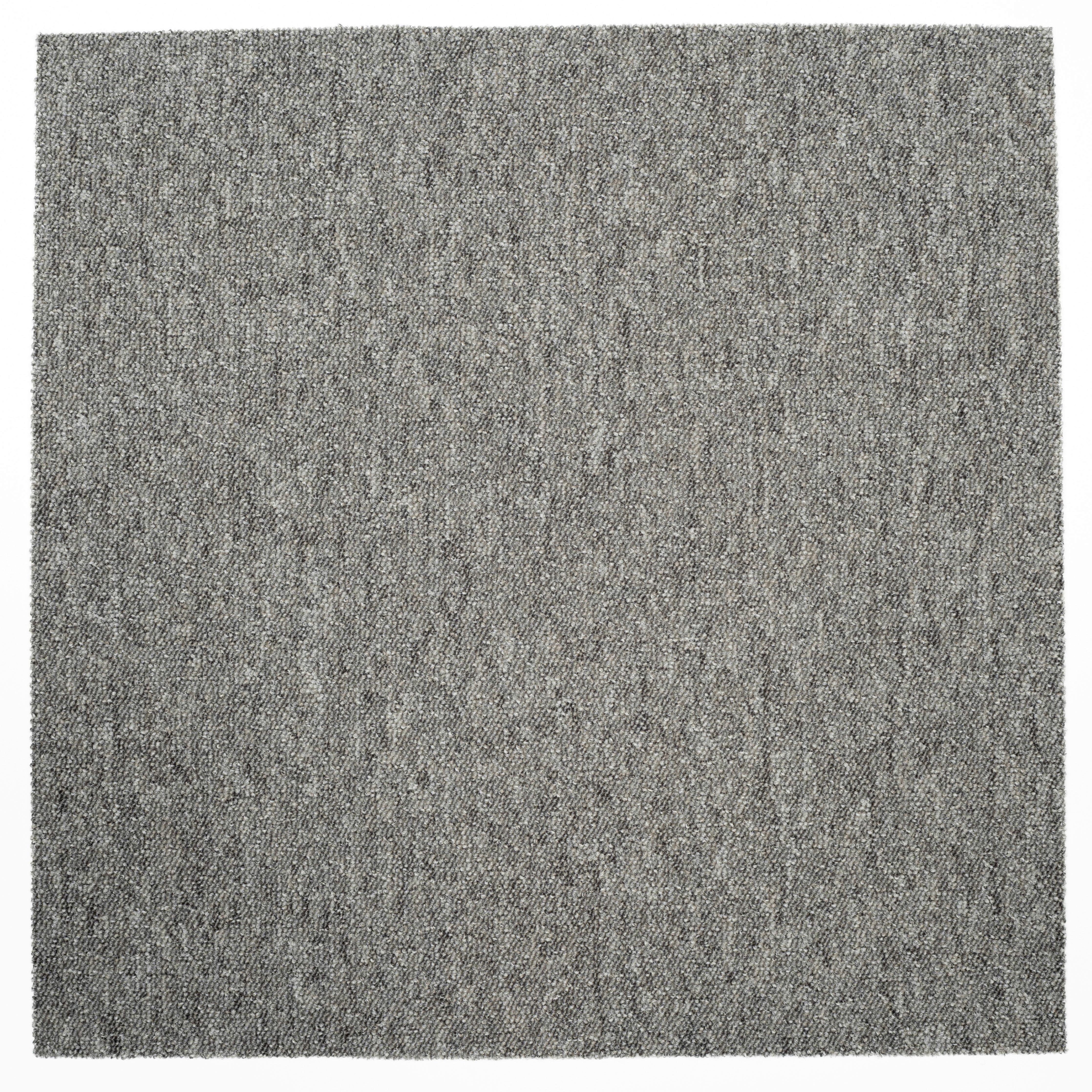 Teppichfliese Grau Mustang 50x50 cm Florhöhe 3 mm - Basics, Textil (50/50cm)