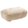 Hocker Fluffy, Creme B: 112 Cm - Creme/Schwarz, MODERN, Textil (112/46/65cm) - Trendmanufaktur