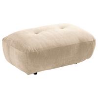 Hocker Fluffy, Creme B: 112 Cm - Creme/Schwarz, MODERN, Textil (112/46/65cm) - Trendmanufaktur