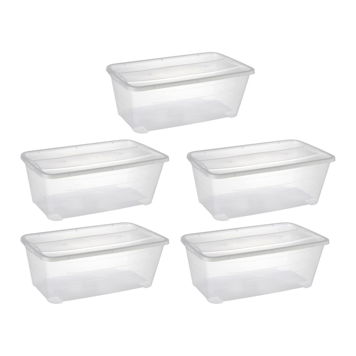 Sada úložných boxů SHOES - čiré, Konvenční, plast (35/20/17,2cm) - Mömax