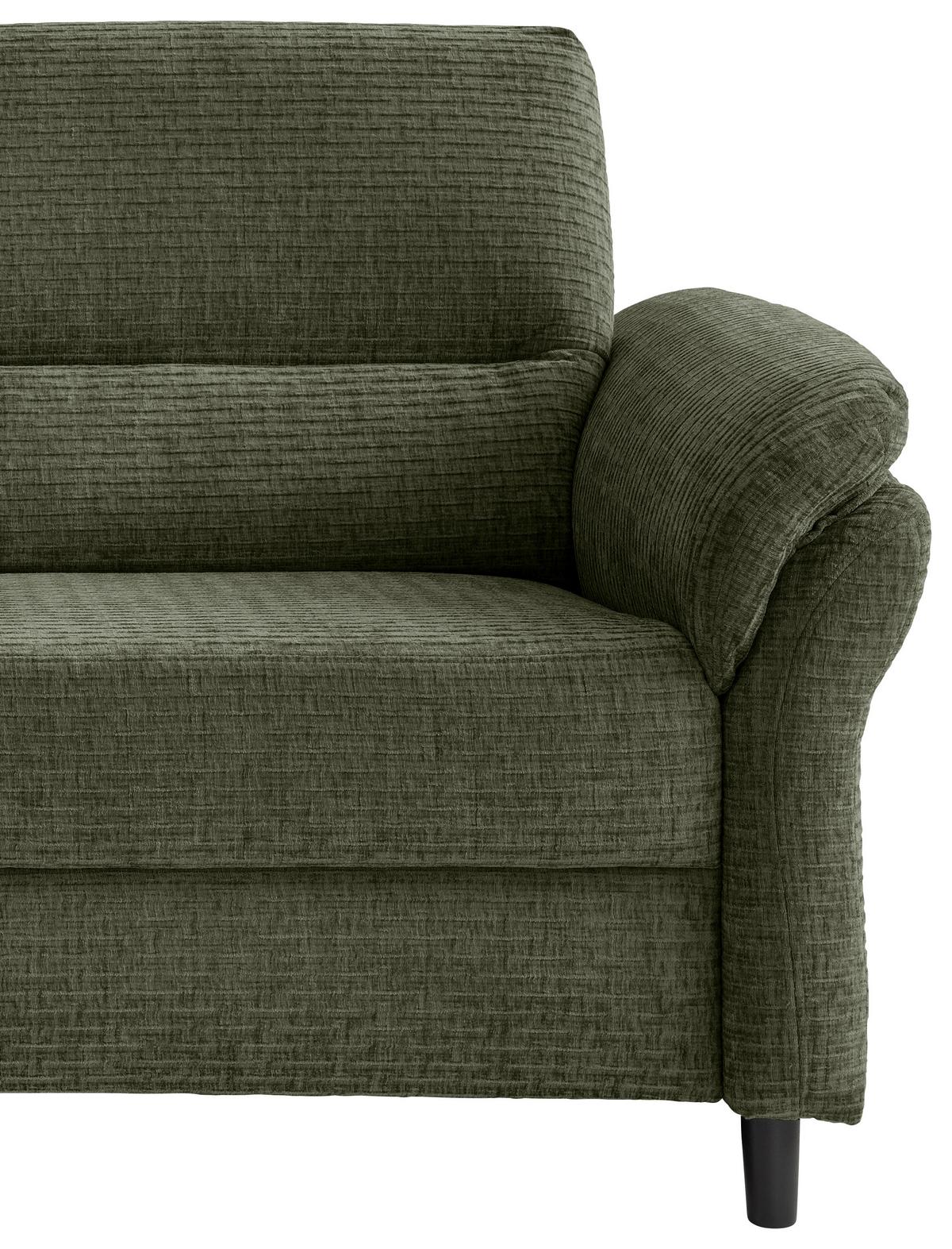 2-Sitzer-Sofa Cavoli, Olivgrün B: 147 cm - Schwarz/Olivgrün, MODERN, Textil (147/90/89cm) - Livetastic