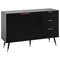 Sideboard Schwarz B: 120 cm - Schwarz, Design, Holzwerkstoff (120/80/40cm) - MID.YOU