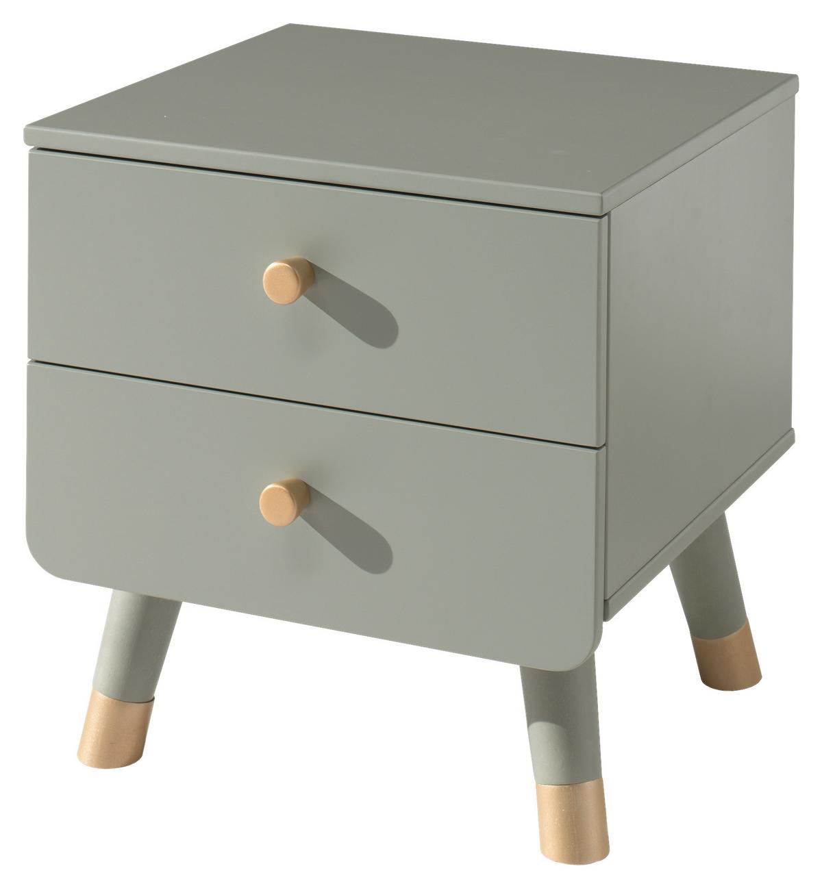 Kindernachtkästchen Olivgrün H: 45,2 Cm Billy - Olivgrün, KONVENTIONELL, Holzwerkstoff (43/45,20/40cm) - MID.YOU