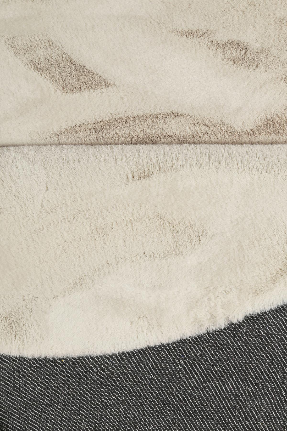 Hochflorteppich Creme/Beige Alice Rund Ø 100 cm - Beige/Creme, KONVENTIONELL, Textil (100cm) - Esprit