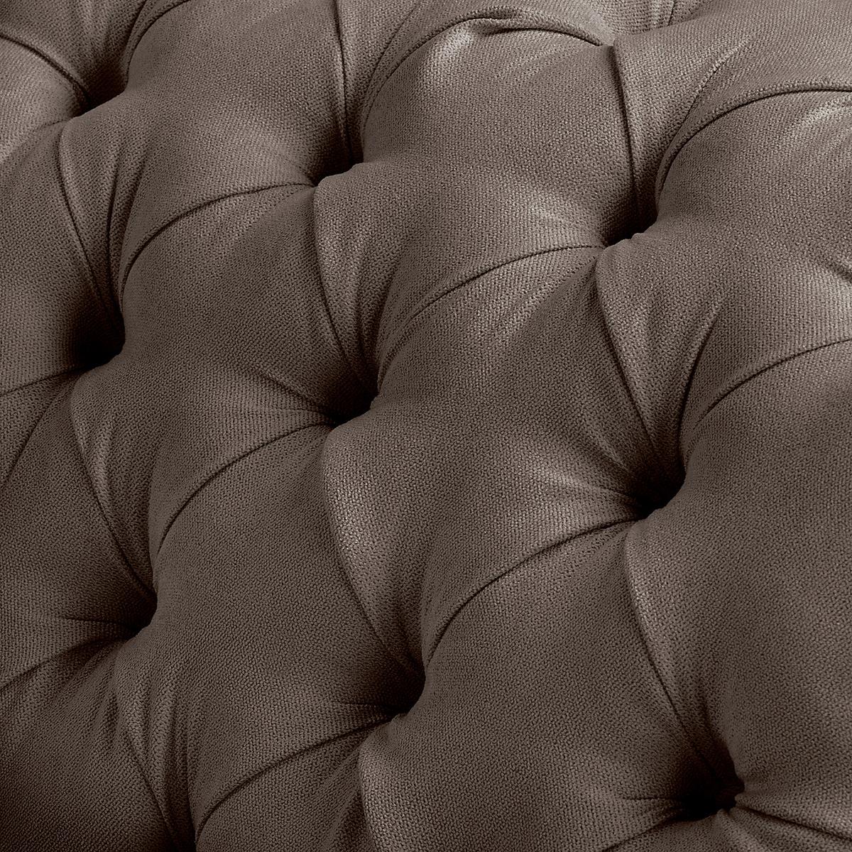 Récamiere Pako Graubraun B: 185cm - Graubraun/Braun, Design, Textil (185/93/75cm) - Livetastic