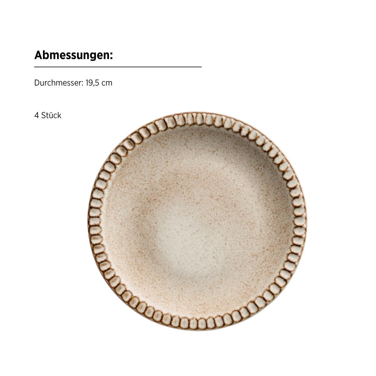 Frühstückserviceset 12 -Teilig. Keramik, Beige - Beige, Basics, Keramik - Mäser