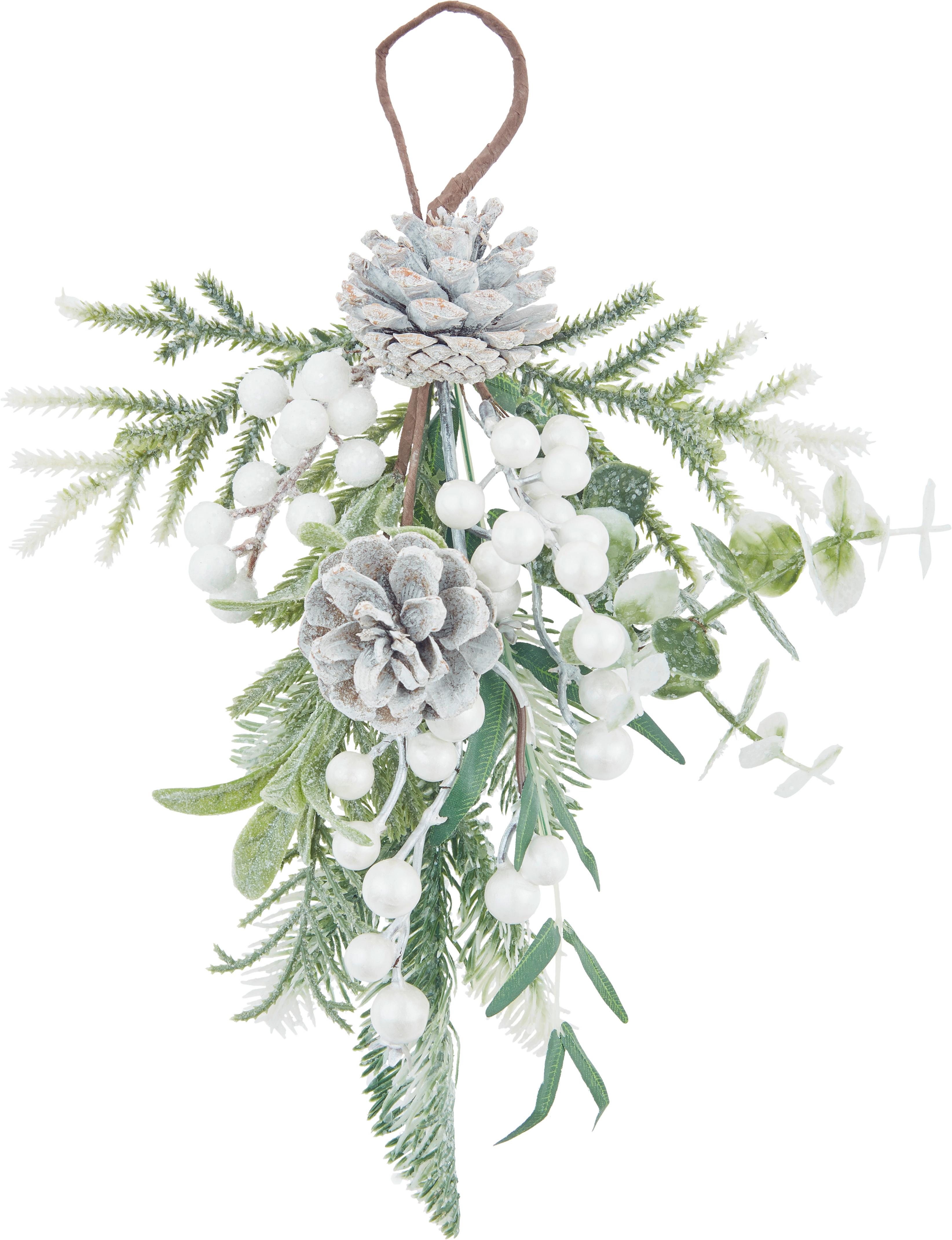 Ajtókoszorú Domulus - barna/fehér, Konventionell, műanyag/textil (33/18/8cm) - Luca Bessoni
