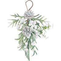 Ajtókoszorú Domulus - barna/fehér, Konventionell, műanyag/textil (33/18/8cm) - Luca Bessoni