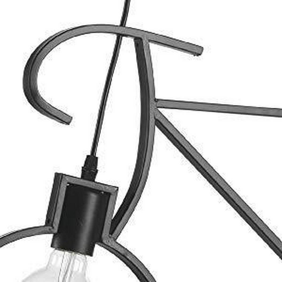 Pendelleuchte Schwarz Hg L: 67 Cm 22w - Schwarz Hochglanz, Basics, Metall (67/4/125cm)