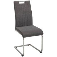 Židle KATJA šedá - šedá/barvy chromu, Moderní, kov/textil (42/98/56cm) - Mömax