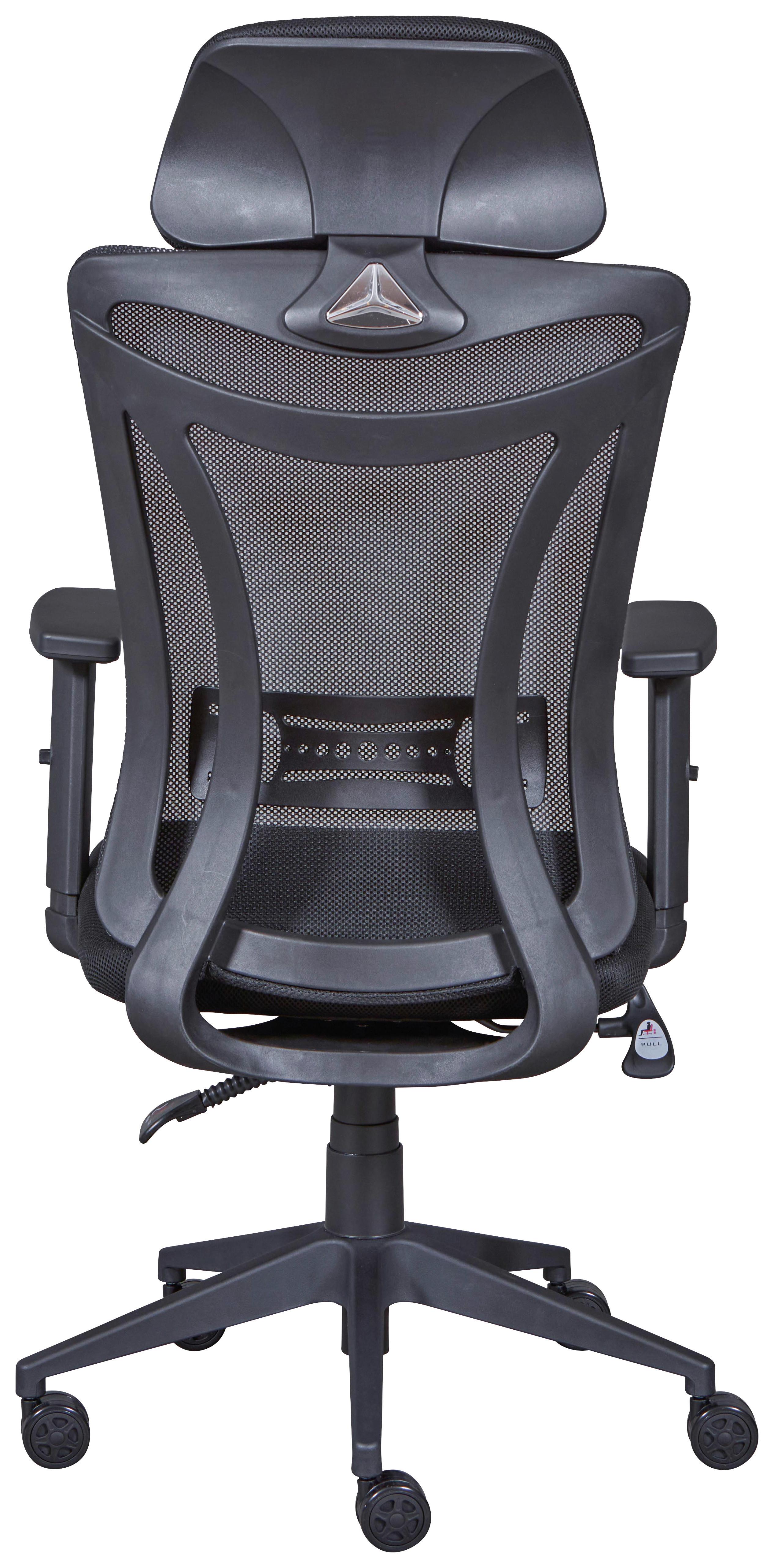 Drehstuhl XL Administrator - Schwarz, KONVENTIONELL, Textil (61/125-135/88cm) - MID.YOU