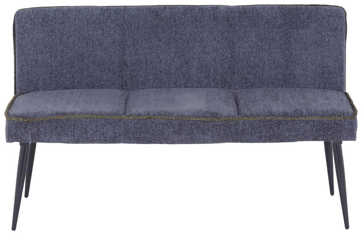 Sitzbank Cory - Hellgrau/Schwarz, MODERN, Textil/Metall (140/83/62cm) - MID.YOU