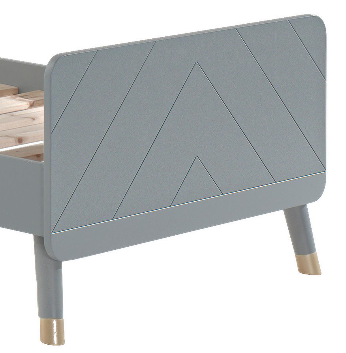 Kinderbett Billy 90x200 Cm Grau Mit Lattenrost - Grau, KONVENTIONELL, Holzwerkstoff (90/200cm) - MID.YOU