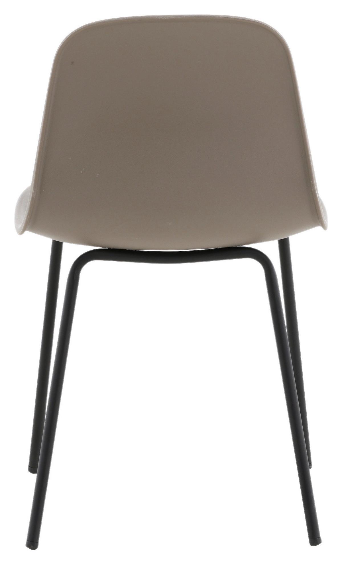 Stuhl-set Arctic - Greige/Schwarz, Design, Kunststoff/Metall (49/82/48cm) - Livetastic