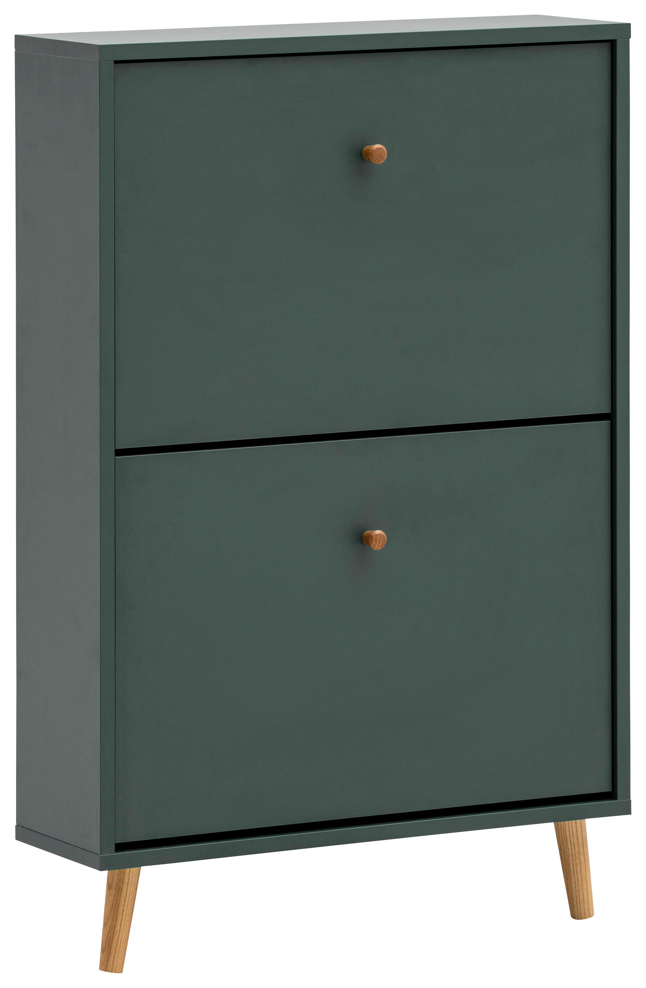 Schuhkipper Bjarne, Waldgrün B: 59,8 Cm - Waldgrün, Design, Holzwerkstoff (59,8/92,2/19,55cm) - MID.YOU