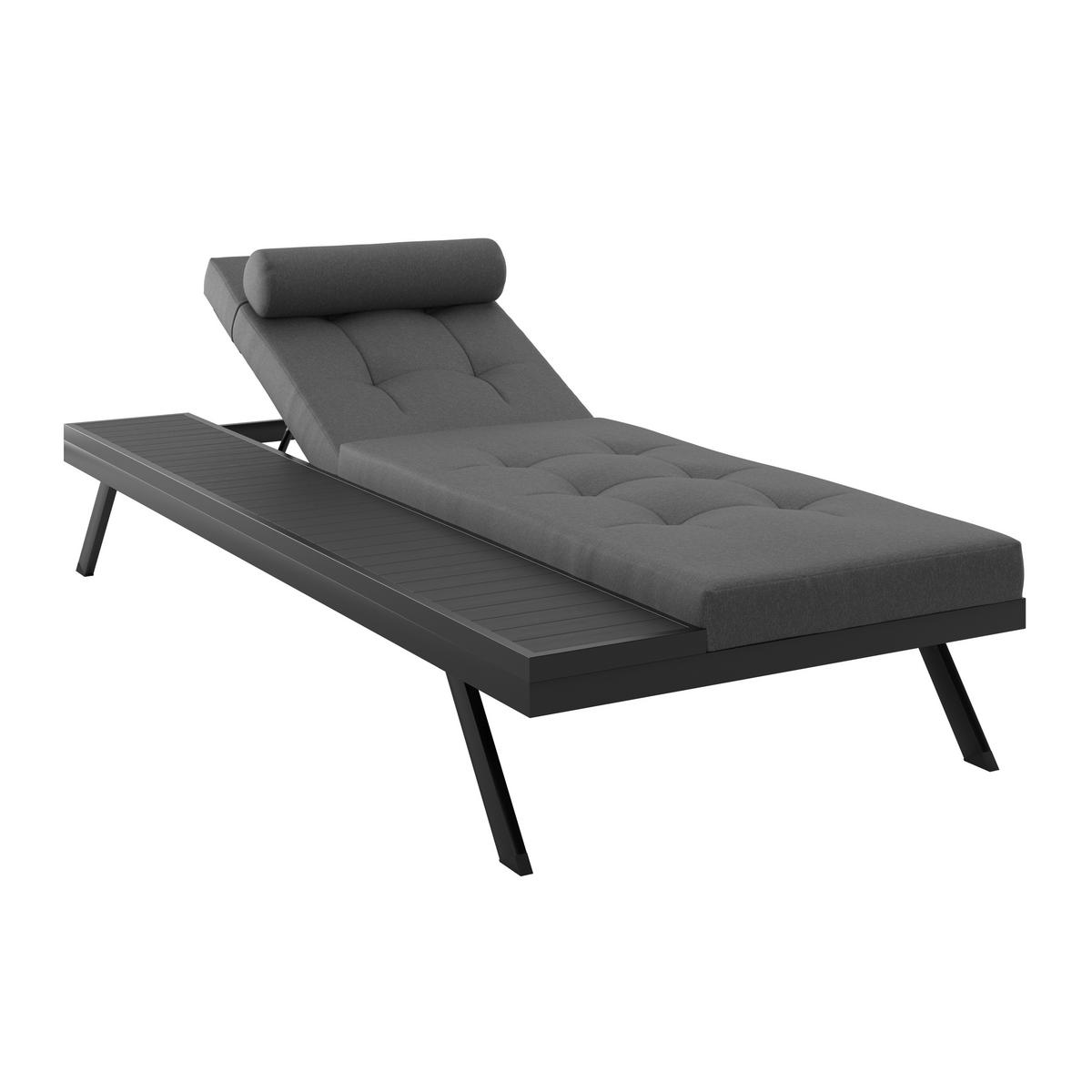 ZAHRADNÍ LEHÁTKO AVOLINA - šedá, Moderní, kov/textil (199/30/86cm) - Bessagi Garden