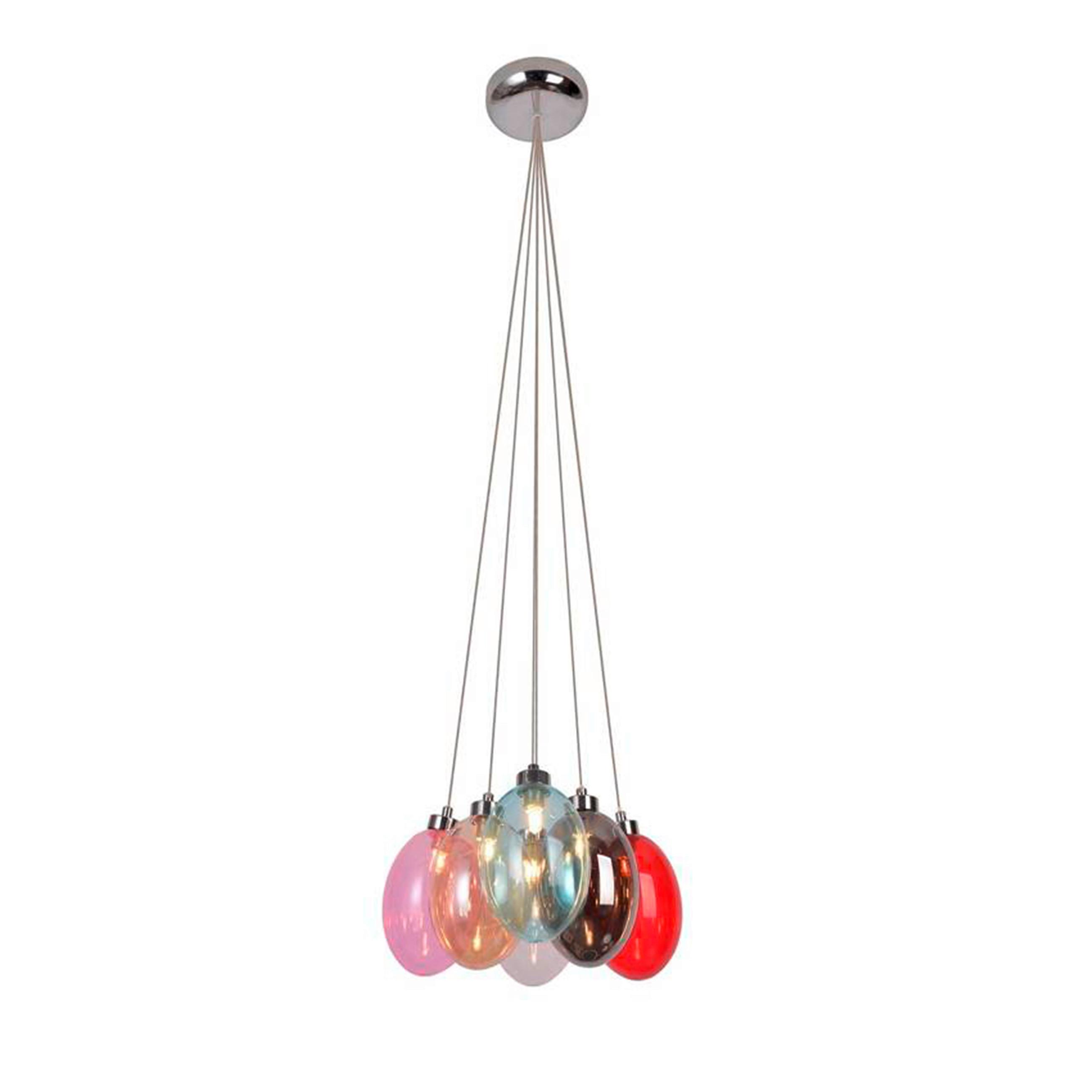 Pendelleuchte 50106168 Lukka - Multicolor, Design, Glas/Metall (32/32/110cm)