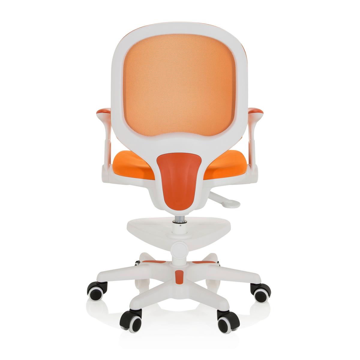 Jugenddrehstuhl Kid Ergo Orange/Weiß Bis 80 Kg - Orange/Weiß, MODERN, Kunststoff/Textil (56/89 - 101/52cm) - MID.YOU