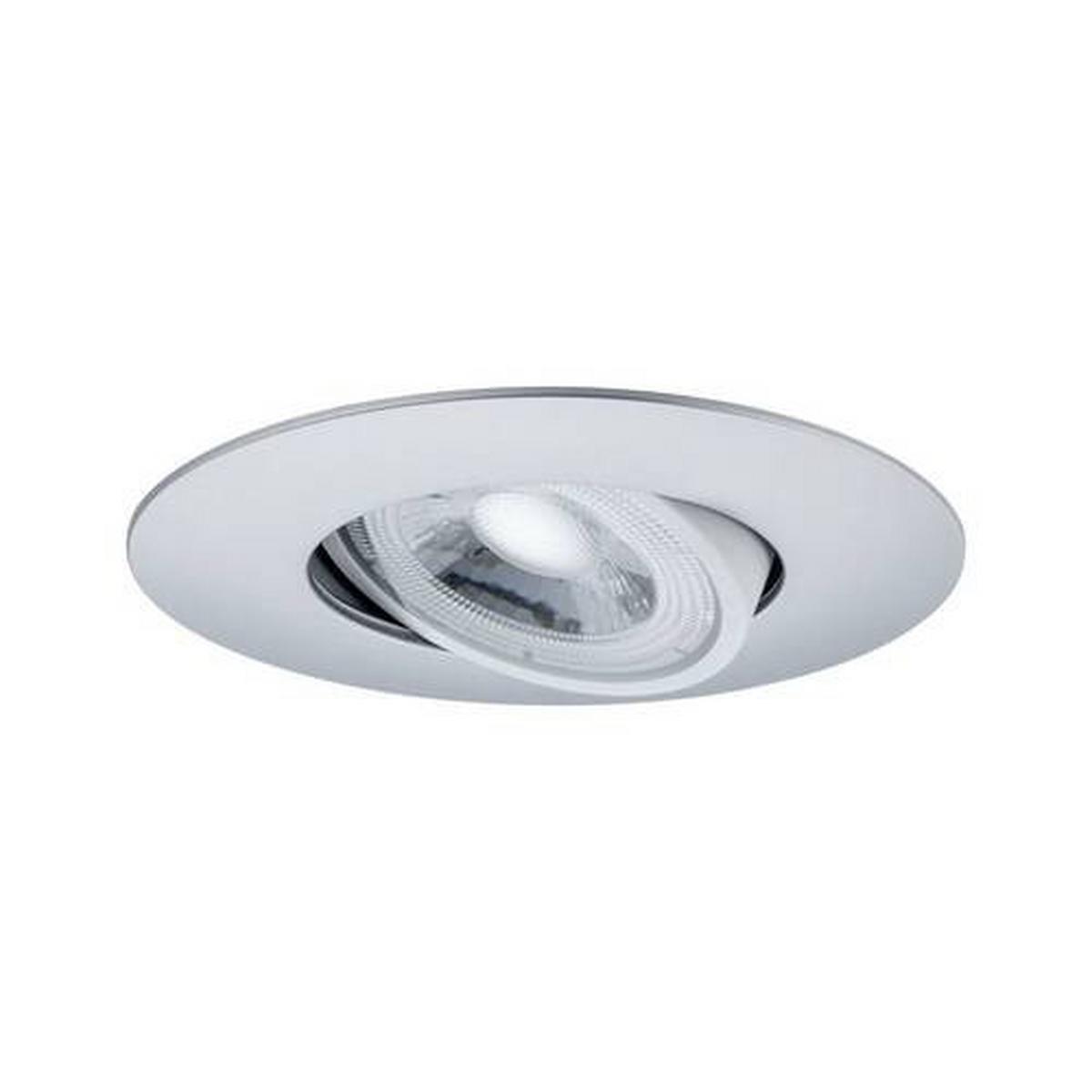 Deckenleuchte 3er-Set Ø 8,2 cm 1-Flammig, Rund - Chromfarben, Basics, Kunststoff (8,2cm) - Paulmann