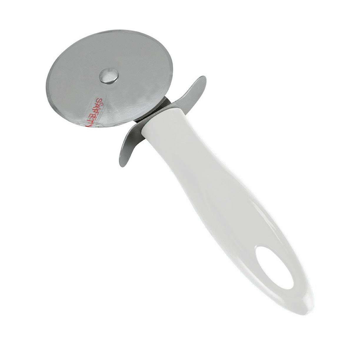 Pizzaschneider Mathis Weiss D/L: ca. 7,4/19 cm - Edelstahlfarben, Basics, Metall (7,4/19/1,8cm) - Metaltex