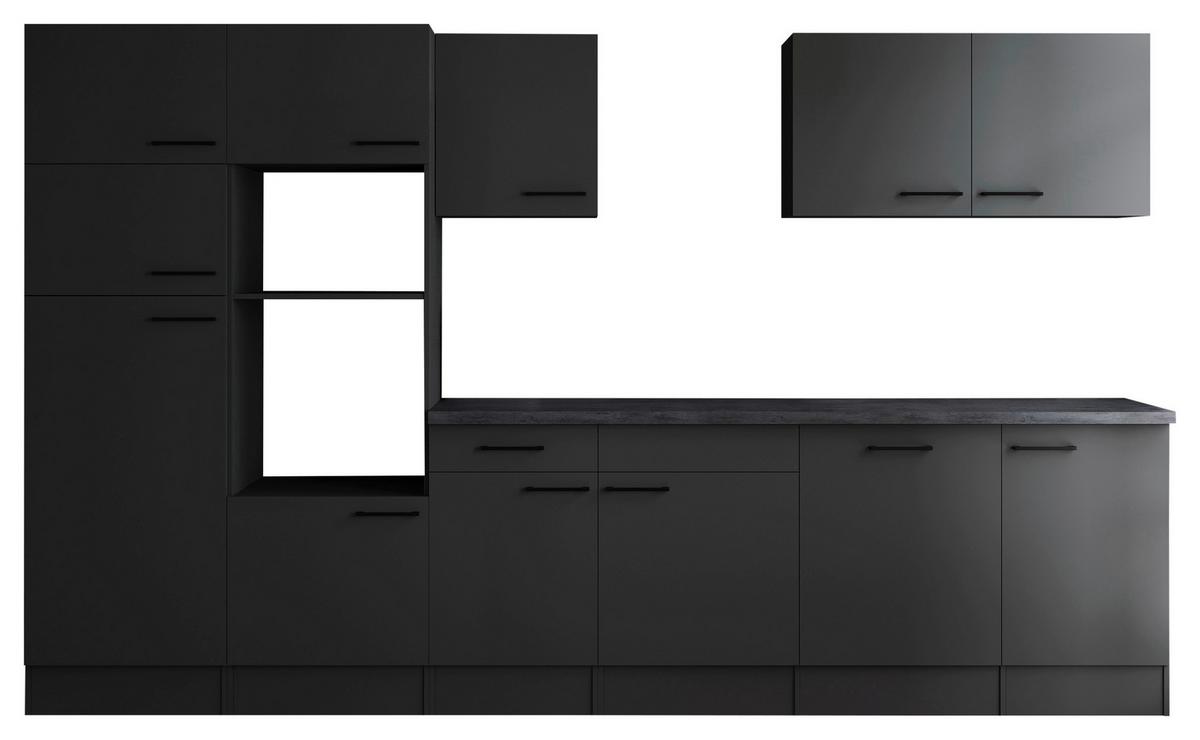 Küchenleerblock Oliver Dunkelgrau B: 340 Cm - Dunkelgrau/Grau, Design, Holzwerkstoff (340cm) - Respekta