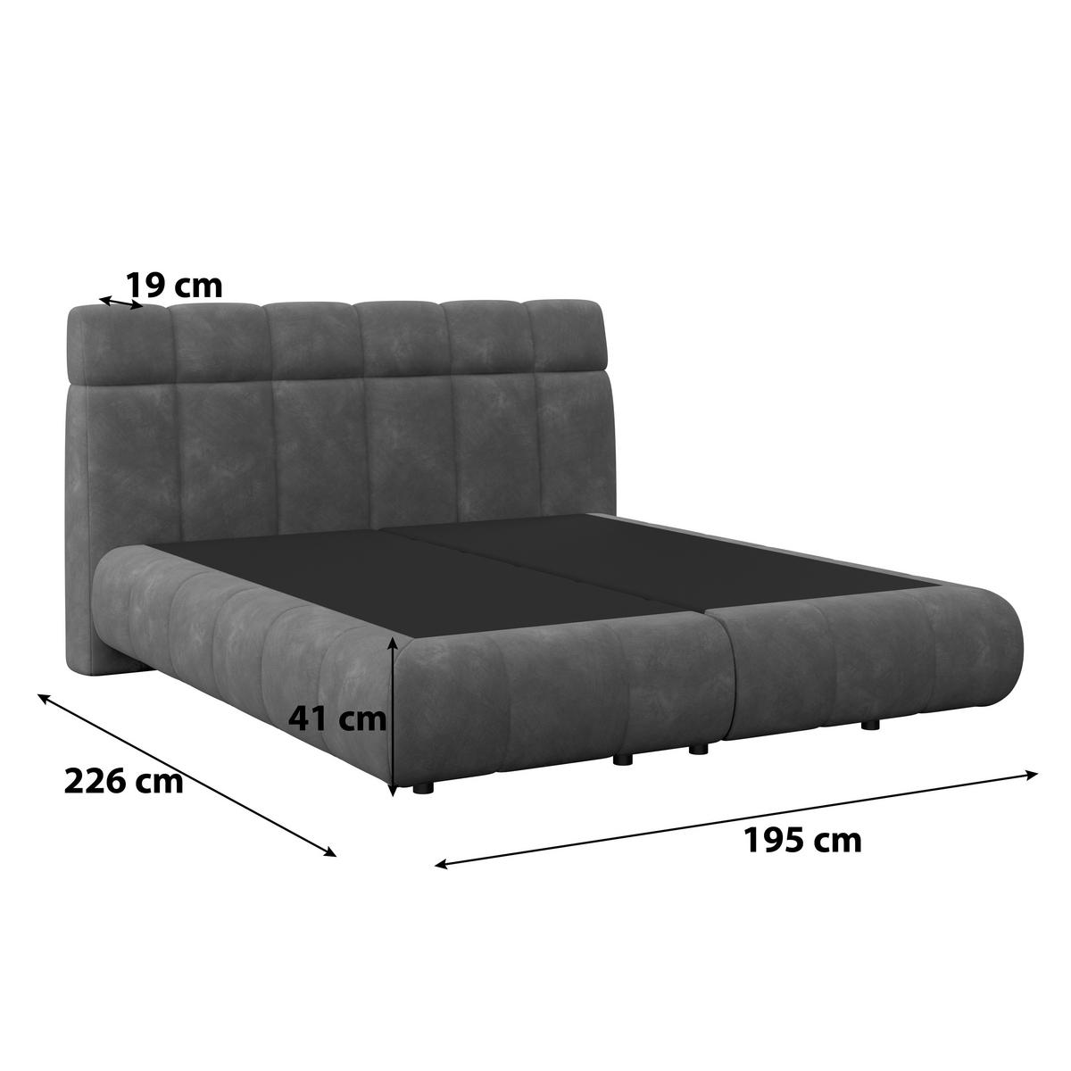 Boxspringbett Nobu o. Matratze Dunkelgrün, LF: 180x200 cm - Dunkelgrün/Schwarz, Trend, Holz/Textil (180/200cm)