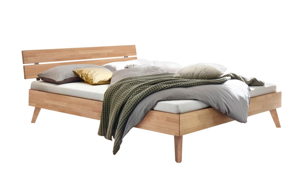 Bett Ortona Eiche 140x200 Cm - Eiche Bianco/Eichefarben, Design, Holz (140/200cm) - Hasena