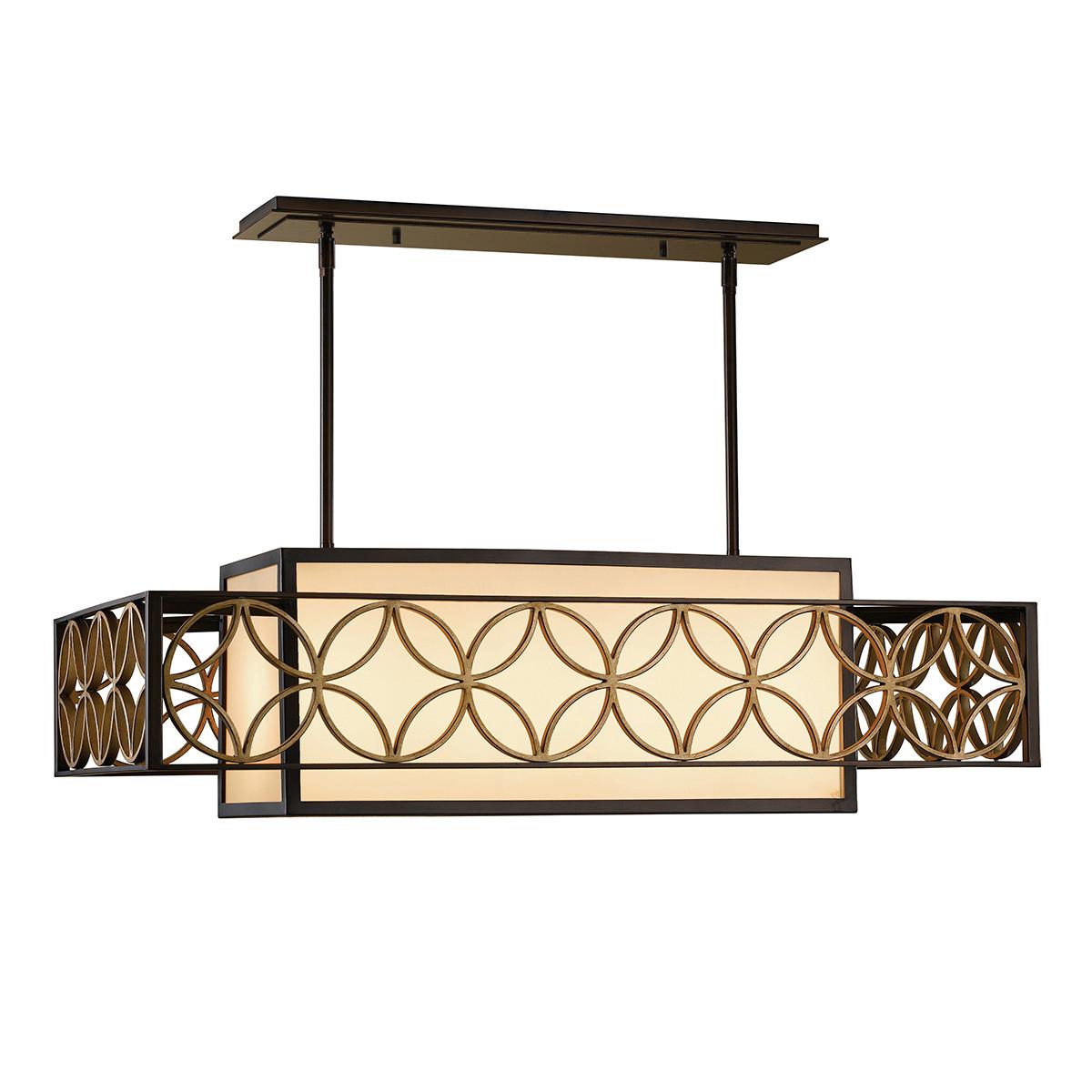 Hängeleuchte Remy H: 102,9 Cm 4-Flammig, Gold.-Bronzefarben - Goldfarben/Bronzefarben, LIFESTYLE, Metall (53,4/53.4/102,9cm) - Elstead Lighting