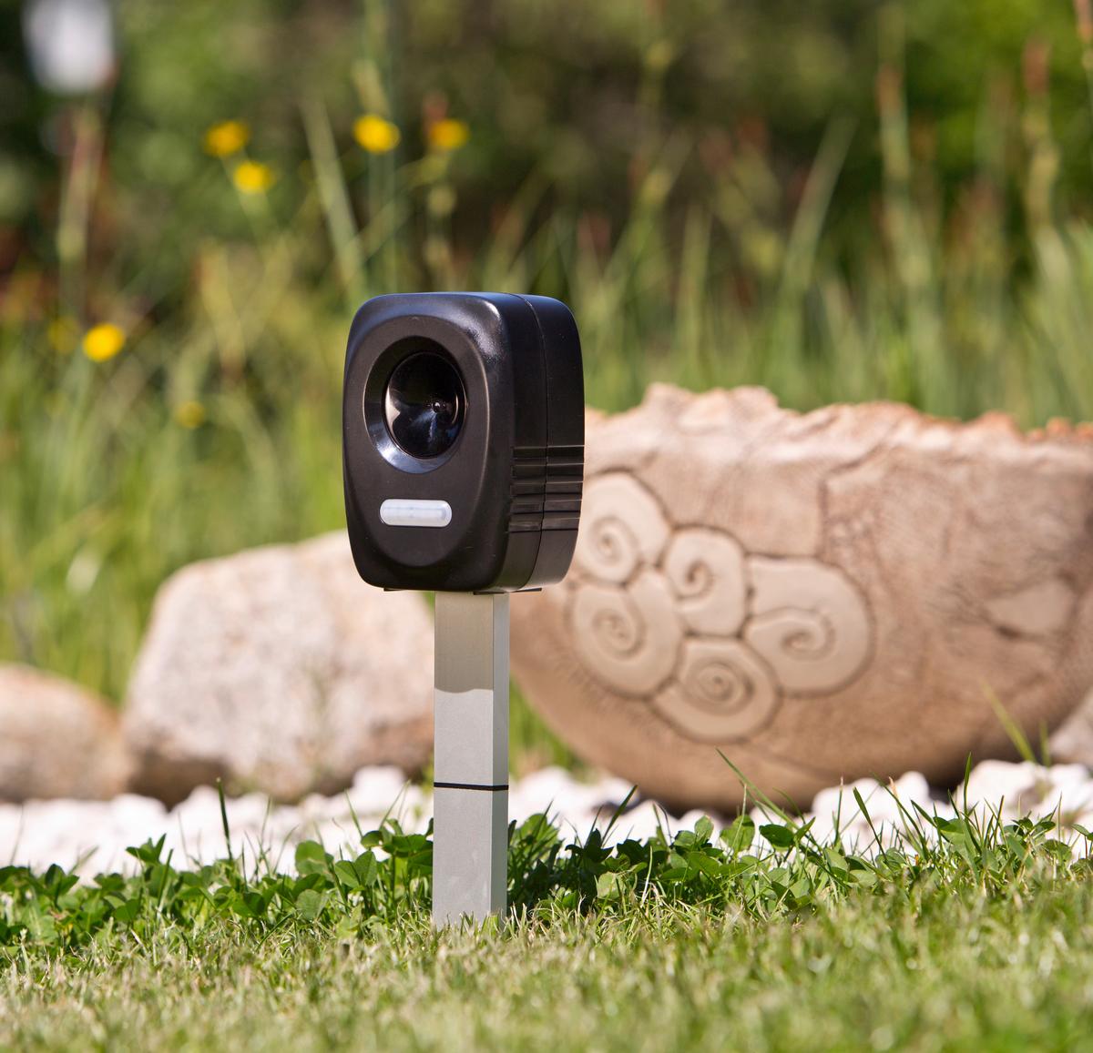 Ultraschall-Tiervertreiber Abwehrgerät Batterie Outdoor - Schwarz, Basics, Kunststoff (5,3/8/11,5cm)