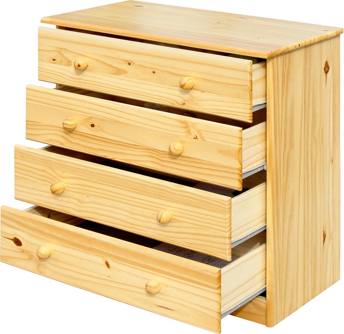 Kommode Naturfarben B: 79cm - Naturfarben, Design, Holz (79/75/40cm) - Livetastic