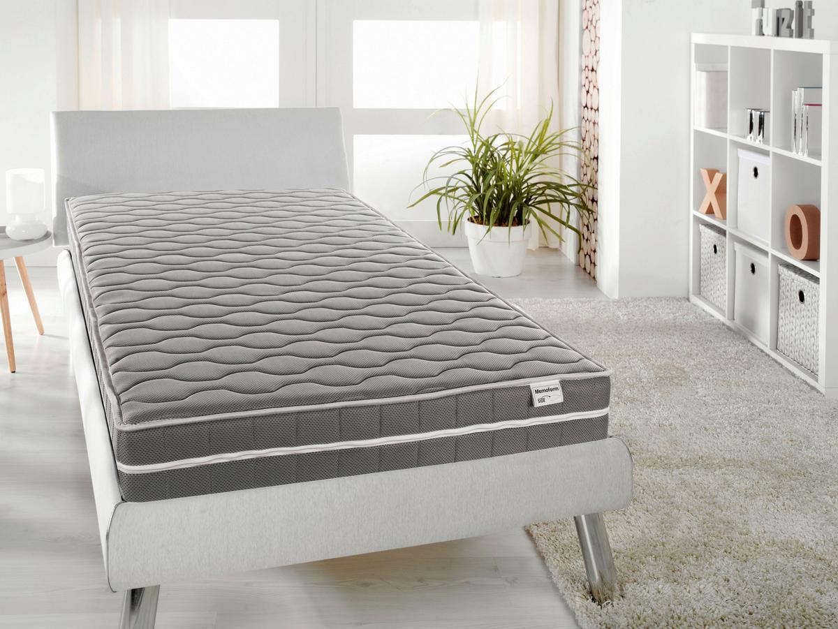 Viscomatratze Visko Plus - Hellgrau, Basics, Textil (100/200cm) - P & B