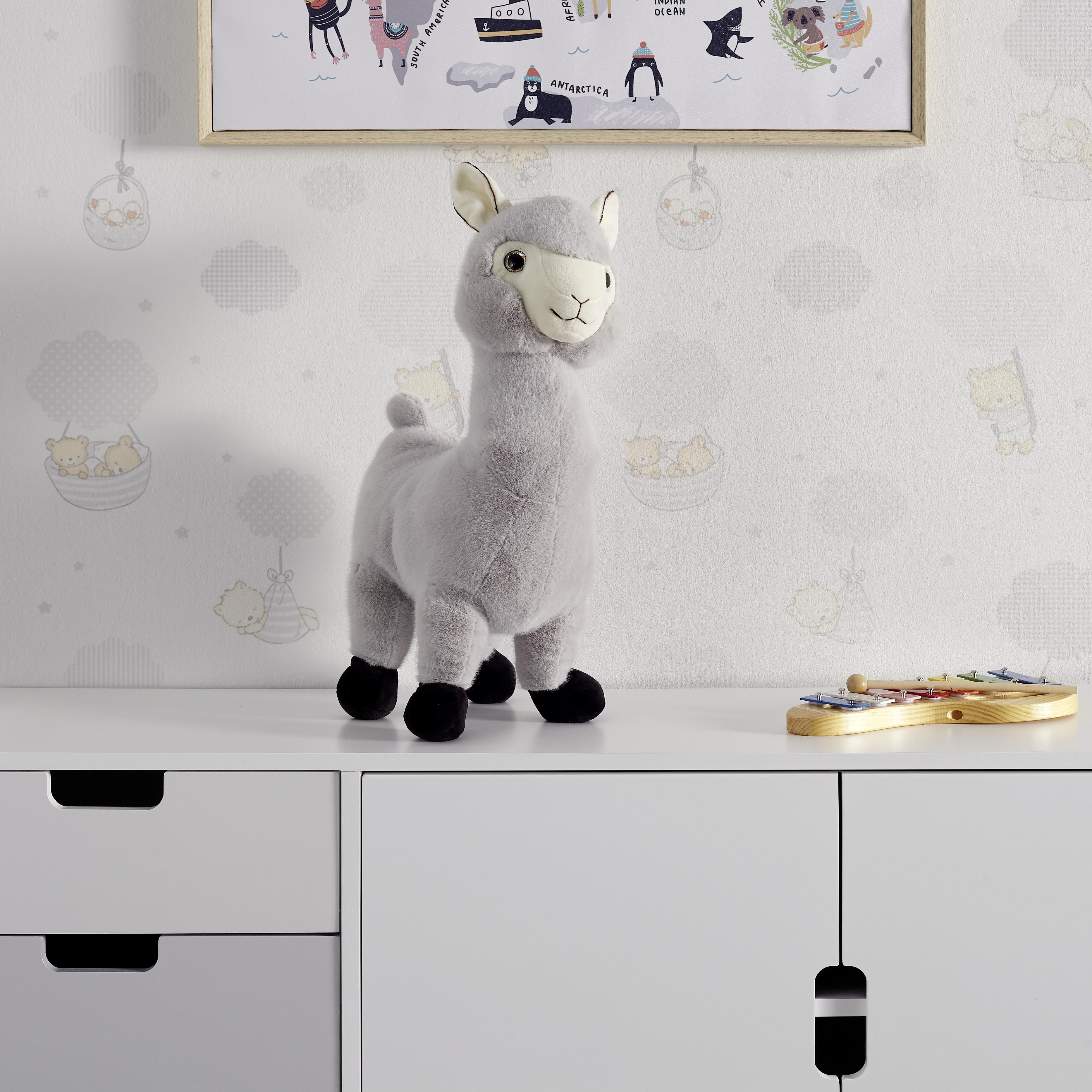 Plyšové Zvířatko Ella Lama - šedá, Moderní, textil (30/17/47cm) - Modern Living