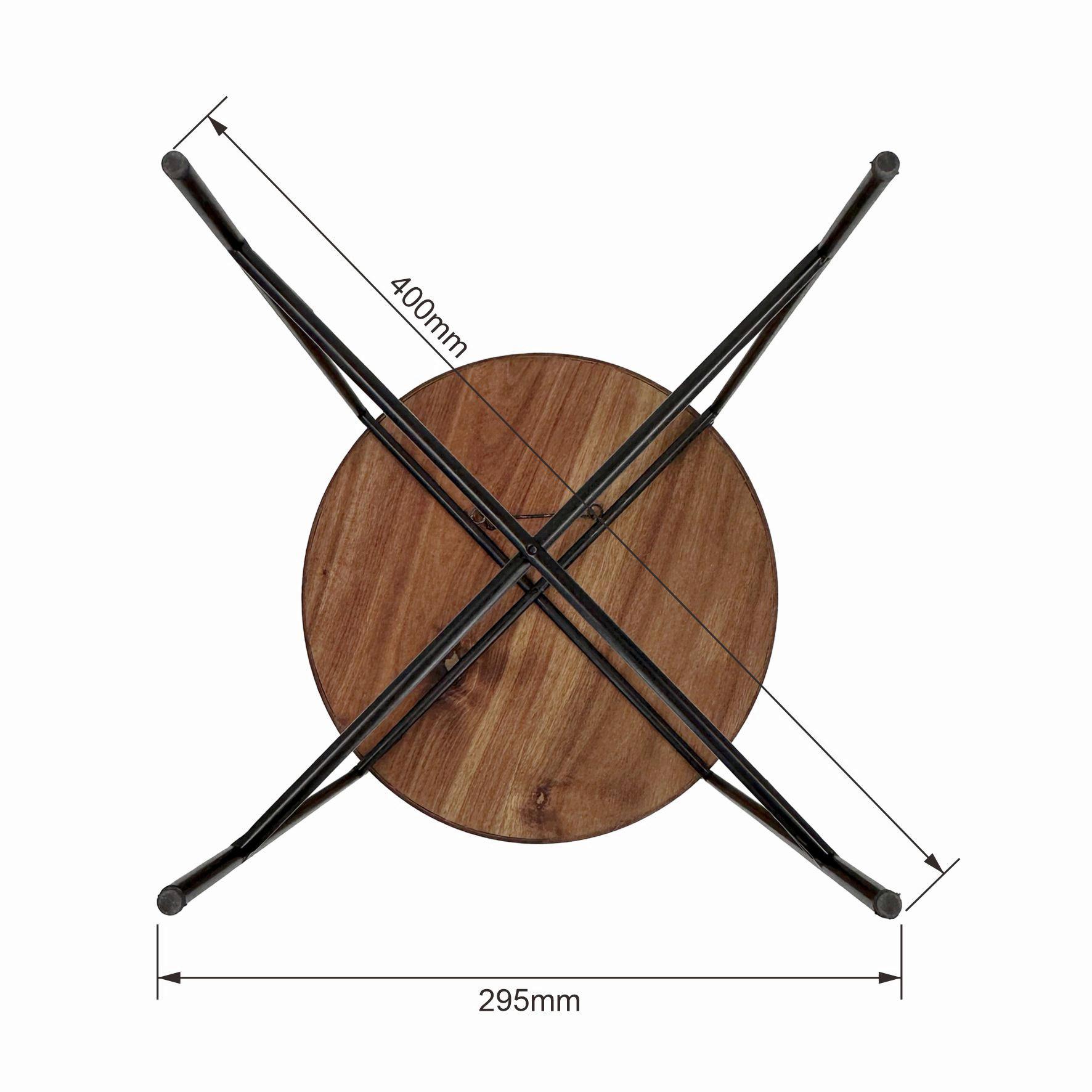 Beistelltisch Klapp - Schwarz/Akaziefarben, MODERN, Holz/Holzwerkstoff (40/49cm)
