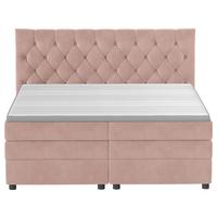 Boxspringbett Swing 14 Altrosa 180x200 Cm H2 - Schwarz/Altrosa, ROMANTIK / LANDHAUS, Textil (184/121/212cm) - James Wood