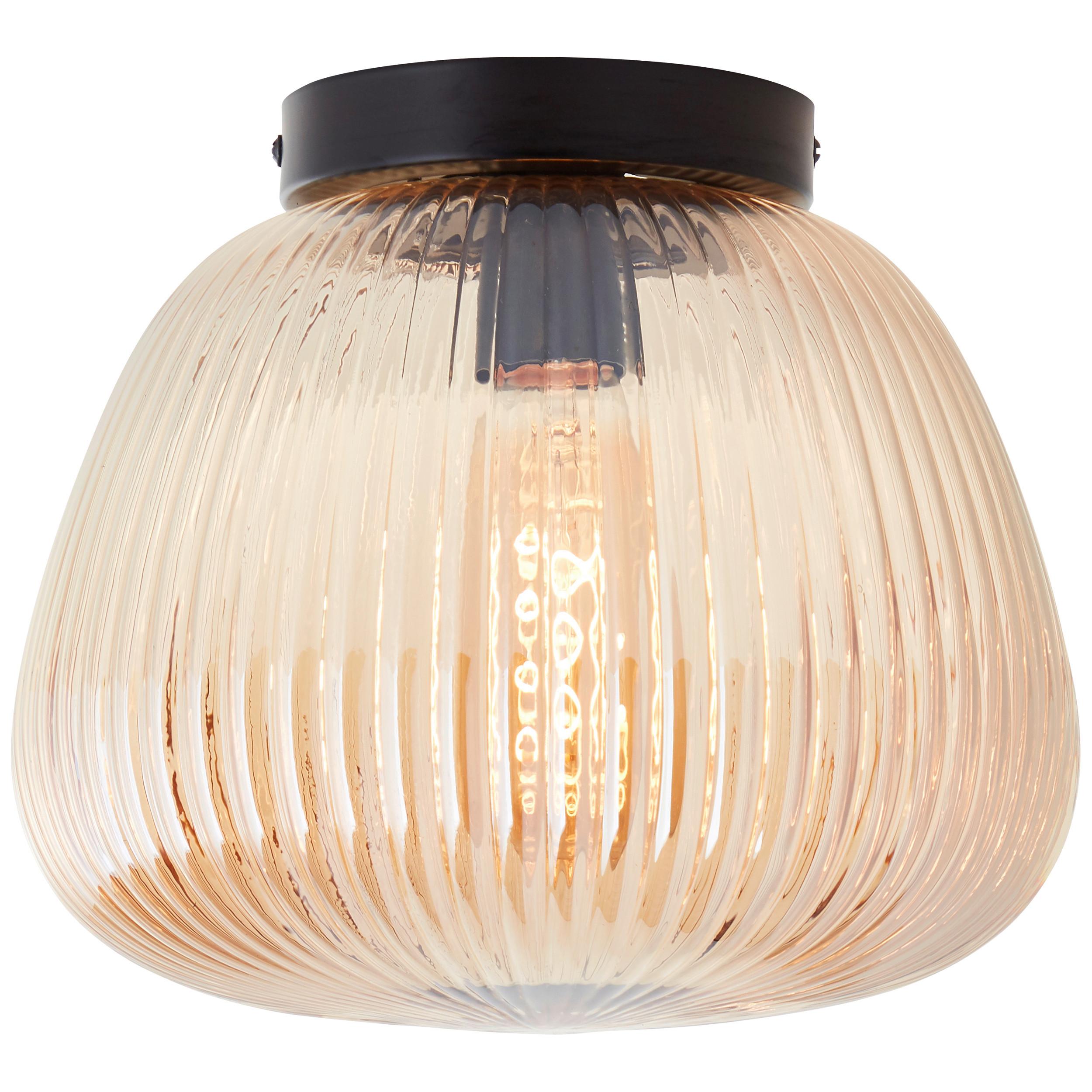 Deckenleuchte 96940/86 Kaizen - Bernsteinfarben/Schwarz, Basics, Glas/Metall (25/21,8cm) - Brilliant