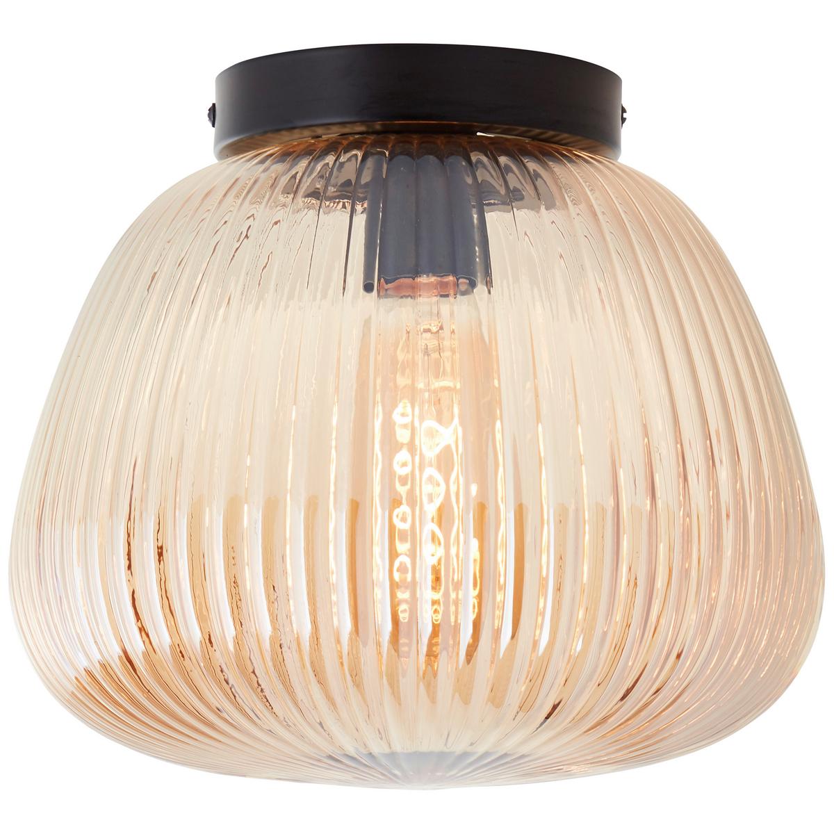 Deckenleuchte 96940/86 Kaizen - Bernsteinfarben/Schwarz, Basics, Glas/Metall (25/21,8cm) - Brilliant