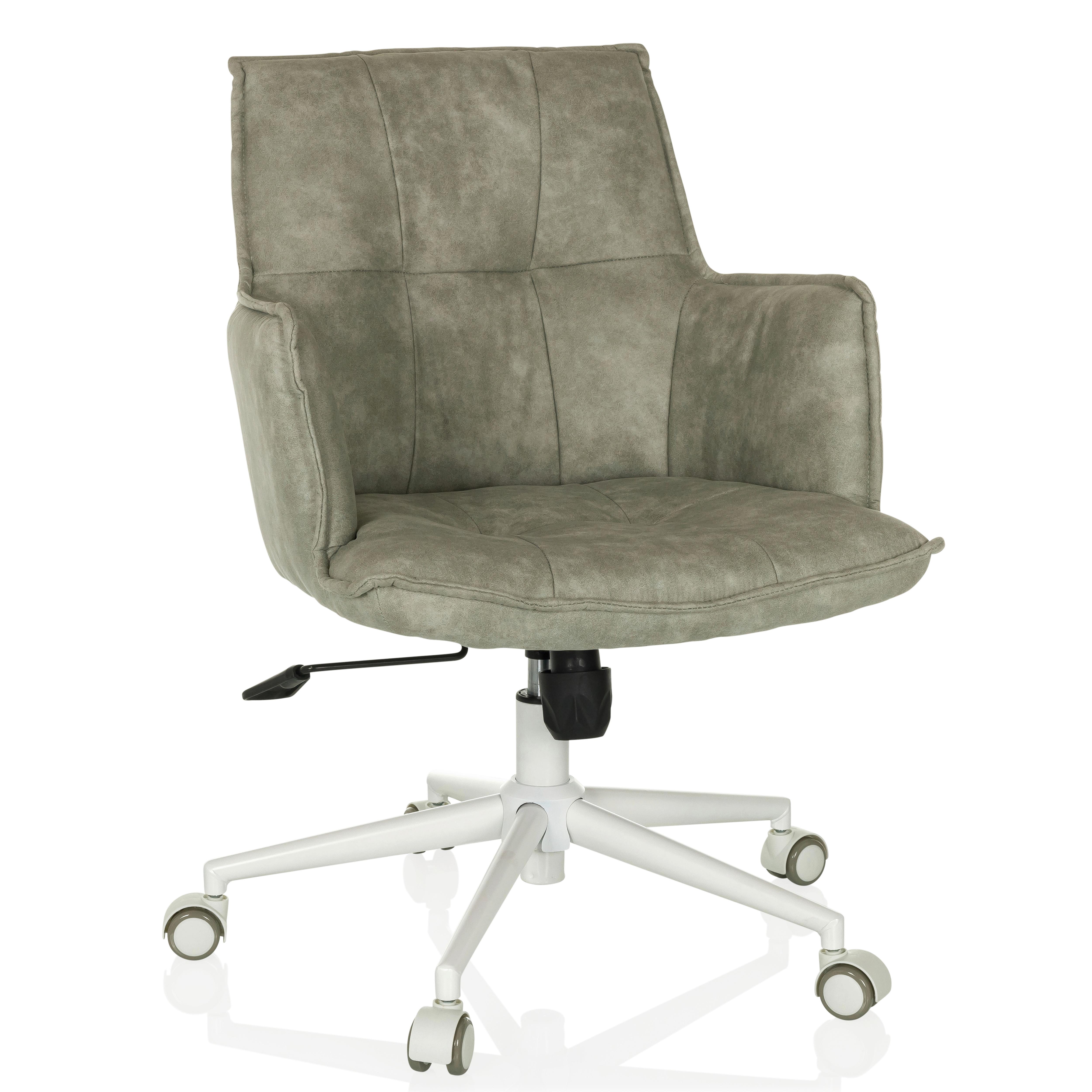 Drehstuhl Grau B: 54 cm - Weiß/Grau, MODERN, Kunststoff/Textil (54/85/70cm) - MID.YOU