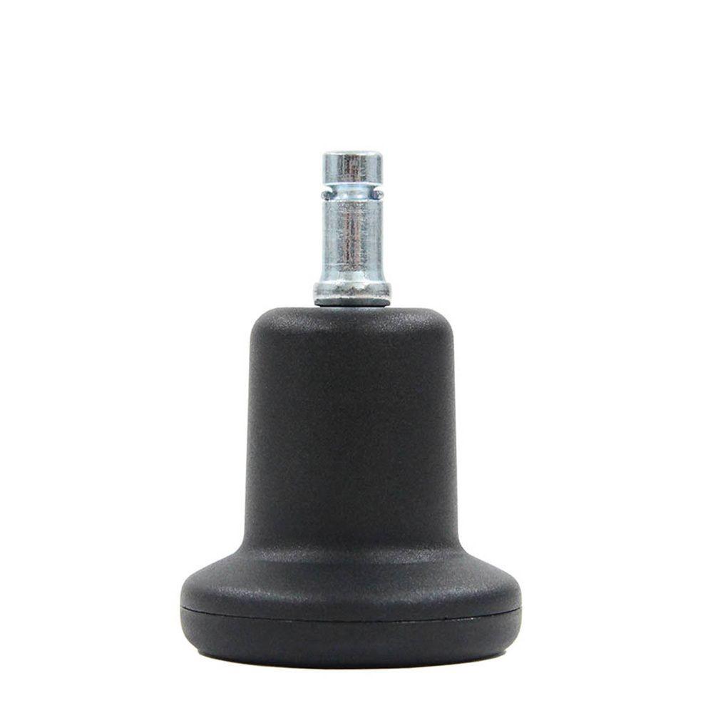 Bürostuhlgleiter Stand Schwarz Ø 5,5 Cm 5er-Set - Schwarz, Basics, Kunststoff/Metall (5,5/5,9/5,5cm) - MID.YOU