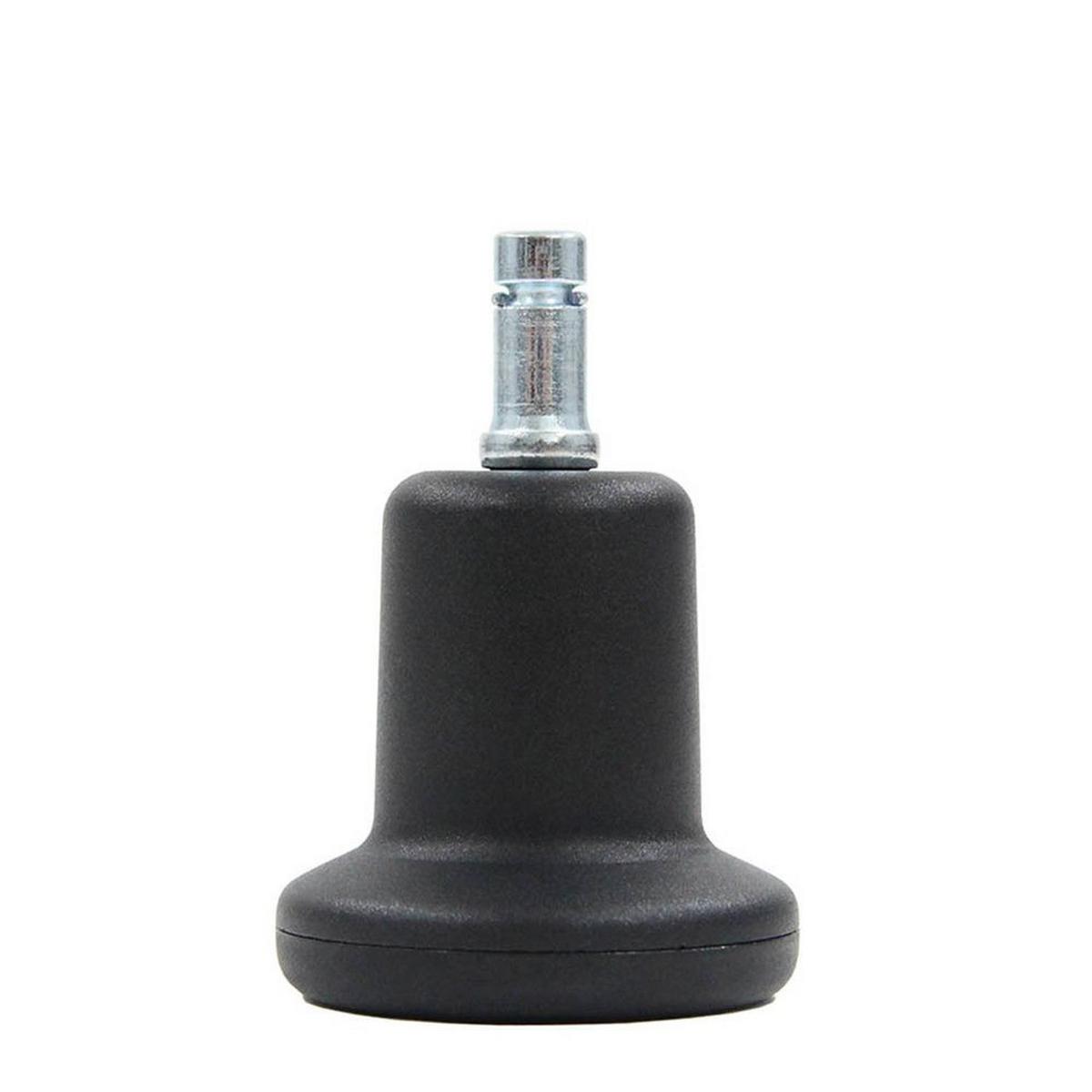 Bürostuhlgleiter Stand Schwarz Ø 5,5 Cm 5er-Set - Schwarz, Basics, Kunststoff/Metall (5,5/6/5,5cm) - MID.YOU