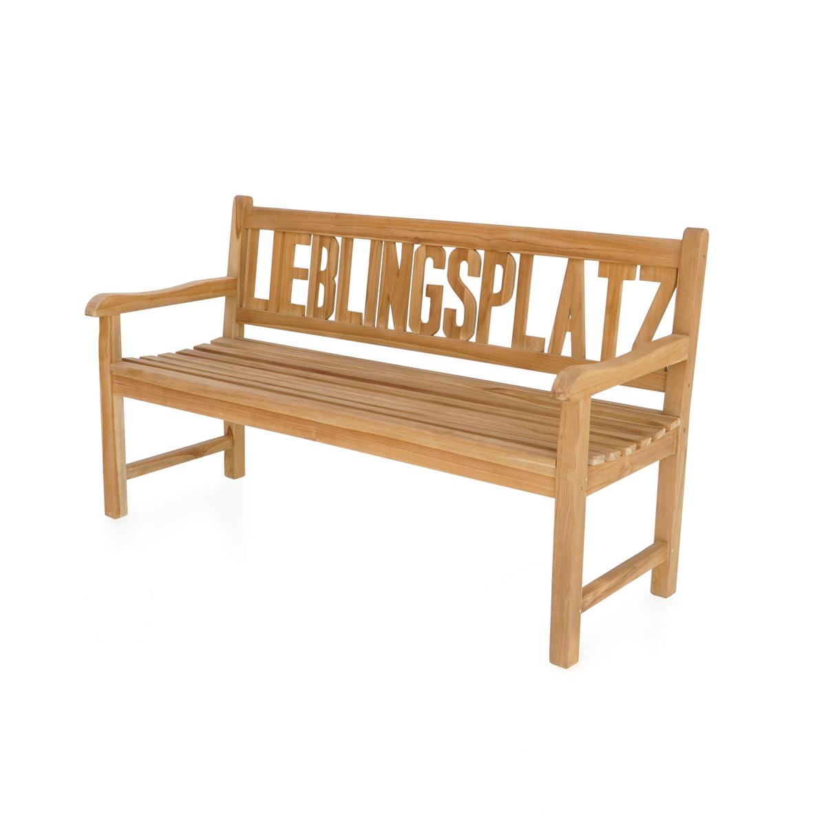 Gartenbank Lieblingsplatz - Braun, Basics, Holz (63/91,5/150cm) - Gardenson
