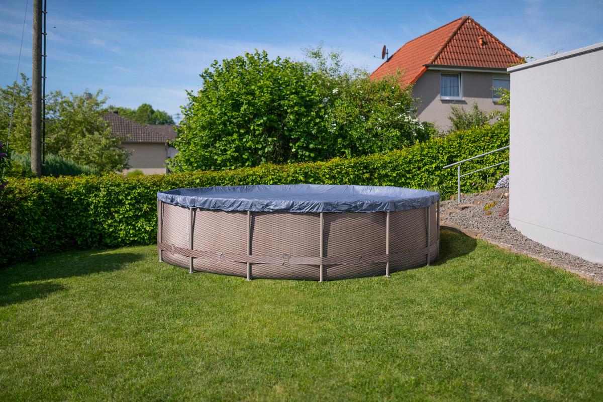 Pool, Kunststoff Braun, Rund D: 457 cm, inkl. Leiter+pumpe - Braun, KONVENTIONELL, Kunststoff (457/106cm)